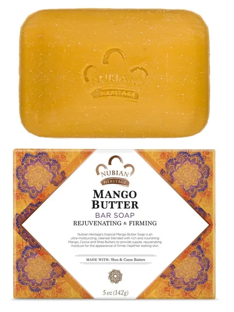 Nubian Heritage Mango Butter Soap with Shea & Cocoa Butter with Vitamin C - 5oz